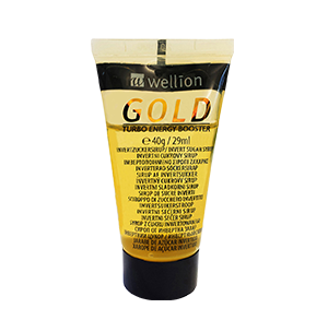 Wellion GOLD Invert sugar syrup is easy to handle and gives you energy very fast. Every tube is protected with a hygiene seal and can easily be reclosed by means of the screw cap. Pleasant vanilla taste. Picture