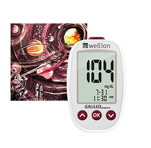 The Wellion GALILEO Compact Blood Glucose Meter is small, handy and fits perfectly in any pocket.