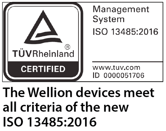 Wellion meters comply with ISO 13485:2016