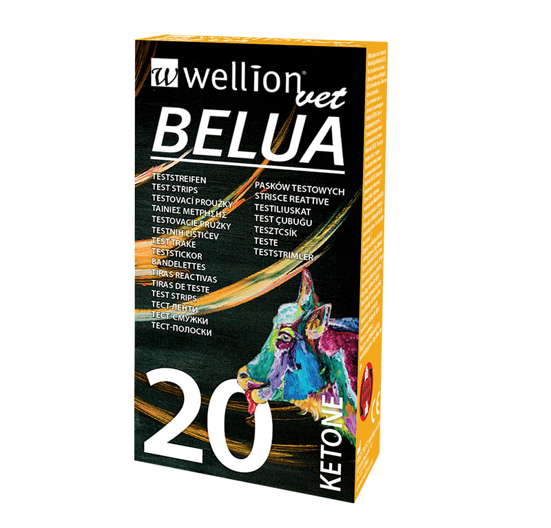 WellionVet BELUA ketone test strips for cows	